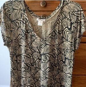 Zebra Animal Print V-Neck Crop Top